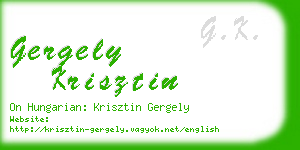 gergely krisztin business card